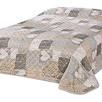 Couvre Lit Matelassé En Microfibre Bicolore Jaune-Bleu 220 X 240 Cm