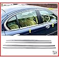 Chrome Windows Frame Trim 4 pcs S.STEEL WITH COMPATIBLE JAGUAR X-TYPE SALOON 2001 to 2009
