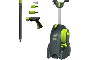 AVA OF NORWAY AVA Easy P57 Pressure Washer M, 145 Bar (max), 500 l/h flow rate, 2000 W rated power, incl 12m Flexi Hose & Zoom Lance, Jet Washer For Car Wash & Outdoor Cleaning