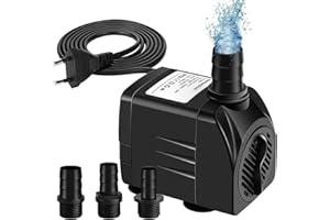 Awroutdoor Pompe À Eau Submersible 25W, 1800L/H Pompe D'aquarium Pour Étang Puits Aquarium Jardin, Pompe Submersible 3 Gicleurs 13mm-16mm-19mm (25W)