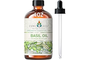 ‎EVOKE OCCU EVOKE OCCU Basilikum ätherisches Öl 118 ml, reines Basilikumöl für Haut Massage Diffusor Kerze Seife machen- 4 FL Oz