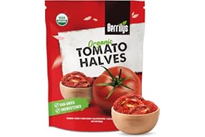 Berrilys, Organic Dried Tomatoes, Non GMO, Gluten Free,Packed in Resealable Bag, Sun-dried, No Sulphur, No preservatives, 200 gr