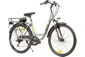 Nilox, E-Bike X7 f, Trekking Bike con Pedalata Assistita, 80 km di Autonomia, Fino a 25 km/h, Motore Bafang 36 V 250 W, Batteria al Litio LG da 36 V- 12.8 Ah, Copertoni Semi Tassellati 26" x 1.75"