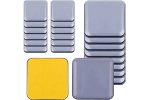 YSIMPLE 20 Pcs Furniture Gliders for Carpet, 2 Size Furniture Sliders for Wooden Floors, Easy Gliders for Furnitures, Furnitures Movers for Heavy Items(Square, 12pcs25mm+8pcs40mm)