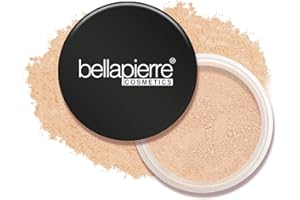 BELLAPIERRE COSMETICS Bellapierre Loose Mineral Foundation SPF 15 – Pure Powder Base, Full Coverage Mineral Makeup, Matte Finishing & Setting, Lightweight, Talc-Free & Paraben-Free – 0.32 oz - Porcelain