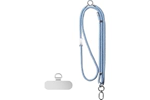 pitaka Cordon de Téléphone Portable 3 en 1 Lanière Réglable Robust avec Boucle en PU 3 Styles de Port avec Pad Universel pour Coques de Portables