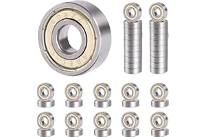 KITNELW 40 Pièces Roulement a Bille 608 ZZ 8x22x7 Billes Roulement Skateboard en Acier au Carbone Roulements à Billes Miniatures à Double Blindage en Métal pour Skateboards, Scooters, Rollers en Ligne
