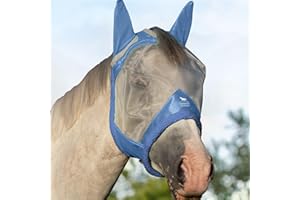 Harrison Howard CareMaster Maschera Anti-Mosche per Cavallo UV Protezione con lana (M; COB)