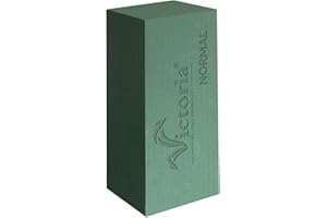 Creativery Nass Steckschaum Ziegel 23x11x7,5cm - für Profi Floristen & Hobby Bastler - Frischblumen Steckschwamm - Blumen Steckmasse Blumensteckschaum - Floristik Zubehör & Floristikbedarf - Grün