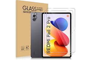 ELYCO Pellicola Protettiva Compatibile con Xiaomi Redmi Pad 2 Pro 12.1 Pollici, 2 Pezzi Vetro Temperato + 2 Pezzi Pellicola Fotocamera, 9H Durezza Anti Graffio Pellicola, Ultra HD