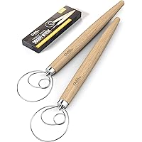 Orblue 13.5" Danish Dough Whisk - LARGE - Dutch Dough Whisk Hand Mixer for Bread, Cookie, Dumpling or Pizza Dough - Best Subs