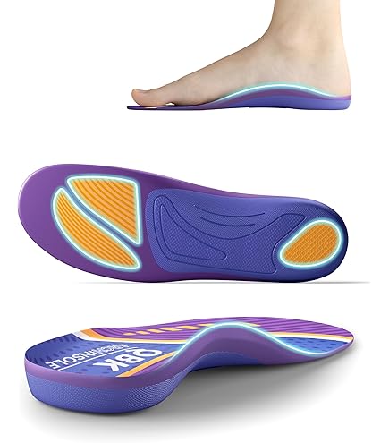 DACAT Orthopedische inlegzolen, hielspoor, inlegzolen, schoenen, inlegzolen voor plantaire fasciitis, platvoet, werkschoenen, inlegzolen, sport voor heren en dames, EU (40-41), blauw