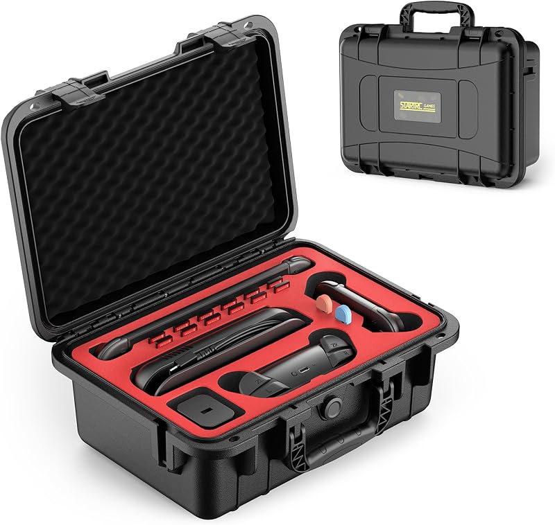 STARTRC GAMES Hard Carrying Case for Nintendo Switch 2, Professional Deluxe IP67 Waterproof, Soft Lining Hard Travel Case for Nintendo Switch 2 Console Pro Controller & Accessories (Black)