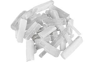 NKlaus Palitos de selenita en bruto, 900 g, piedras curativas naturales para meditación, reiki y energía espiritual, piedras preciosas para armonización de chakras y limpieza de habitaciones