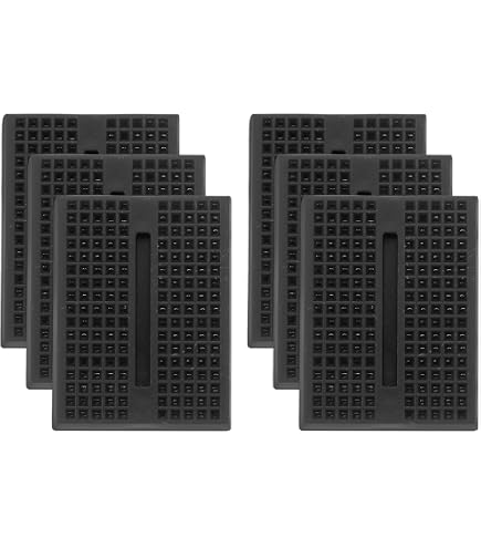 Produktbild von Zalati Mini Breadboards 6er-Pack – 170 Kontaktpunkte, Lötfreies Steckbrett, Kompatibel Mit Arduino, Raspberry Pi, Farbig Sortiert, Selbstklebend