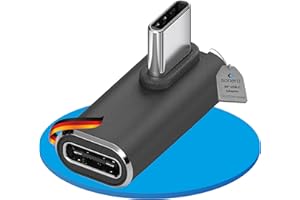 Sonero Wtyczka USB-C do gniazda USB-C kątowego 90° (1 sztuka), adapter, adapter USB-C 40 Gbps, 240 W, 8K60Hz, aluminiowa obudowa, czarna