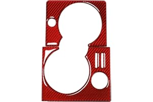 TUCKBOLD Car Cup Holder Frame Cover Sticker for Land Rover Discovery Sport 2015-2018 Interior Trim Decal Decoration Accessories Carbon Fiber Red 1Set