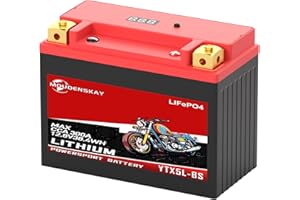 ‎MOUDENSKAY MOUDENSKAY Lithium Motorrad Batterie 12V Lithium Powersports Batterie mit BMS und Anzeige 12.8V 3Ah 230~250CCA 38.4WH YTX5L-BS LiFePO4 Motorrad Batterie Starterbatterien für Motorräder,ATV,UTV etc