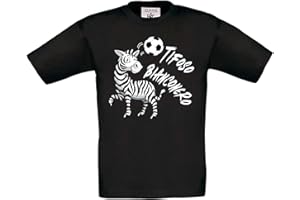 DND DI D'ANDOLFO CIRO T-Shirt Maglia Bambino e Bambina Tifoso Bianconero Calcio Juve, Stampata Direttamente su Tessuto