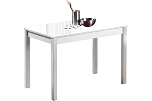 ASTIMESA Mesa de Cocina, Metal, Blanco, 80x40cm