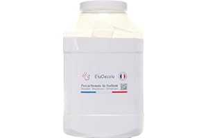 Made in France - Percarbonate de Soude 5kg EluOecolo - Oxygène Actif <12% - Détachant & Blanchissant - avec doseur - Conditionné dans un CAT