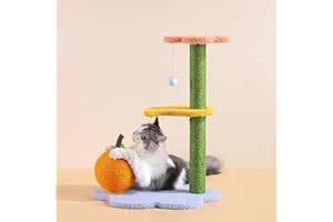 HAPPY & POLLY Happy&Polly - Árbol rascador con sisal para gatos (68 cm, natural y bonito)