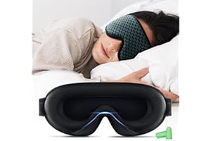 Aosun Sleep Mask 100% Blackout Sleep Masks for Women & Men - Zero Eye Pressure Sleeping Eye Mask with Comfortable Adjustable Headband for Travelling (Dark Grey)