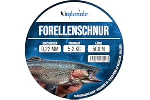‎NEPTUNMASTER Neptunmaster Hauptschnur zum Forellenangeln 500m Forellenschnur, Angelschnur, Schnur Forelle, Trout, Forellenangeln