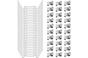LMYTDO Greenhouse Glass Clips, Stainless Steel Greenhouse Clamps 60 Pcs Window Clips Glass Pane Fixings Clips (30 Greenhouse Glazing W Wire Clips & 30 Greenhouse Glazing Z Clips) for Greenhouse Glass Clips