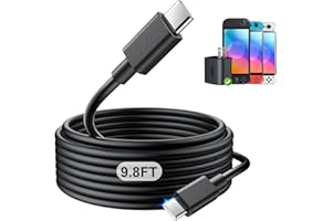 AC Adapter Ersatzkabel for Switch 2, 9.8FT/3M langes Kabel für Nintendo Switch 2 Adapter, 60W USB-C Schnelladung Original Ersatzkabel für Nintendo Switch 2 Konsole/Xbox/PS5/Steam Deck [NICHT Adapter]