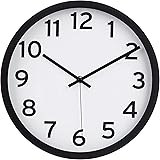 Amazon Basics 30.5 Numbered Wall Clock, Black