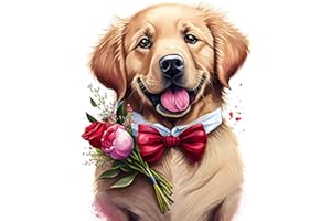 EOBROMD 5D Diamond Painting Kit Completo, Cani Pittura Diamante FAI DA TE, Animali Diamond Painting Bambini Adulti, Strass Ricamo a Punto Croce Painting Decorazione per Casa 30x40cm