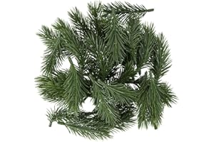 Ideen mit Herz Dekoracyjne gałązki jodły | zielone | 8 cm długości | 38 sztuk | sztuczne gałązki jodły | dekoracja wieńca adwentowego | zieleń jodłowa