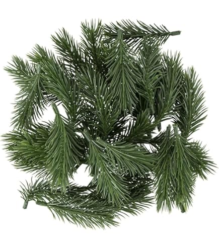 Kunst dennentak - groen - 20 cm - met sneeuw - kersttakken | Fun en Feest