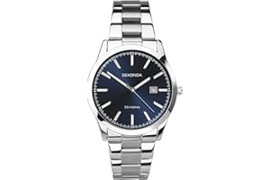 Sekonda Taylor Men’s 41mm Quartz Watch with Analogue Display, and Stainless Steel Bracelet