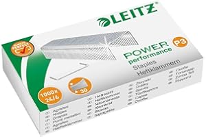 Leitz 55700000 Heftklammer (24/6 mm) 1000 Stück verzinkt (5, 24/6)