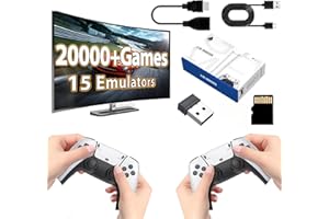 SNXIWTH Wireless Retro Game Console, Retro Game Stick 4K HDMI Output and 2.4GHz Wireless Controller with Built-in 20000+ Games, Plug and Play Video Games for TV, Christmas for Kids