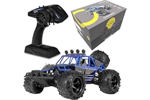 OVERMAX X-Flash Zdalnie Sterowany Samochód RC, Zasięg 100 m, Prędkość do 45 km, Napęd na 4 koła, Amortyzatory Olejowe, Wzmocniona Konstrukcja, Światła LED na Dachu, 40 min Pracy