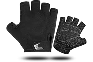 JUPSK Rękawice kolarskie, rękawice rowerowe, półpalce, antypoślizgowe, żelowe podkładki, rękawice rowerowe, oddychające rękawice sportowe, bez palców dla mężczyzn i kobiet