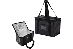 ZYPHONX Food Delivery Bag, 40L/10L Soft Cooler Bag Thermal Food Delivery Bag, Grocery Shopping Bags, Picnic Bag, Insulated Pizza Delivery Bags Warm & Cooler Bags for Food & Grocery Delivery Bag Hold (10 L)