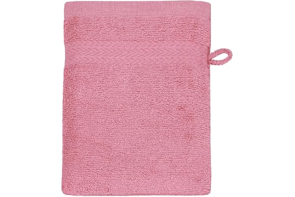 Betz Gant de Toilette pour Visage Corps Gant de Toilette Taille 16x21 cm 100% Coton Premium Couleur Vieux Rose