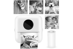 Yideng Mini Pocket Printer Wireless Bluetooth Thermal Printer Inkless Instant Printer with Thermal Paper Portable Printer for Photo Label Image Study Note Compatible with iOS & Android Smartphone