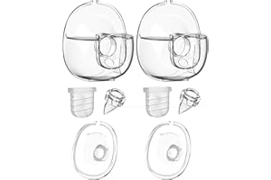 COOLLE Milchpumpe Ersatzteile Flansch Schild 24mm Duckbill Ventil Silikon Membran Milchauffangschalen Die Pumpset General Gesamter Zubehör Tragbar Kompatibel mit Lansinoh NCVI Nuliie S32, 2-Pakete 8-Stücke