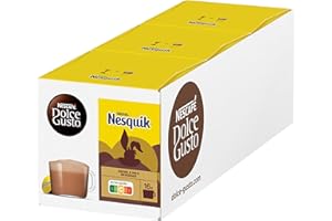 NESCAFÉ Dolce Gusto Nesquik, 48 kapsułek czekolady do picia, pyszny smak kakao, pyszny aromat kakaowy, szybkie przygotowanie, zapieczętowane aromaty, 3 szt. (3 x 16 kapsułek)