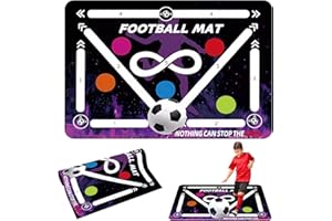 NHEMEYLP Football Training Mat, Football Mastery Mat for Kids Adults Non-Slip Shock Dribble Silent Ball Control Training Equipment for Soccer Trainer, 90 x 60cm