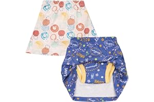 FLYISH DIRECT Töpfchen Trainingshose für Mädchen, Kinder Töpfchentraining-Rock Mädchen Toilettentraining Unterwäsche, Bequem und Saugfähig, 2er Pack, 140/7T