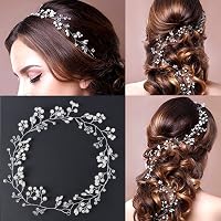 Bandeau Cheveux Vignes Et Fleurs - 35.5x1.5cm - Pour Mariage Ou Fête - Cadeau Femme