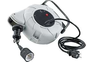 revolt Automatisk kabelvinda för tak/vägg, 9 m, 16 A