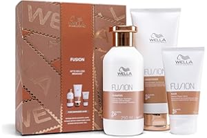 Wella Professionals Fusion Gift Set - Includes Shampoo, Conditioner and Hair Mask - Protection against Breakage & Damage, Deep Repair - Perfect for Christmas