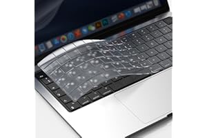 GPXIIZ Tastaturschutz Kompatibel für 2025-2022 MacBook Air 13,6/Air 15 M4 M3 M2, 2025-2021 Mac Pro 14/Pro 16 Pro/Max M5 M4 M3 M2 M1 Ultra Dünn TPU Keyboard Cover, QWERTZ EU-Layout, Klar